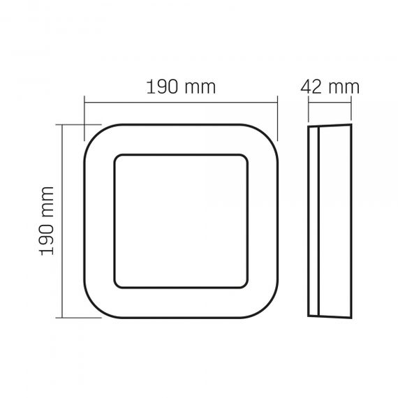 LED світильник ART IP65 квадратний VIDEX 15W 5000K Black | Зображення 5