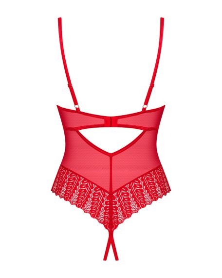 Боді з вирізом Obsessive Ingridia Body Червоний XL/2XL | Зображення 3