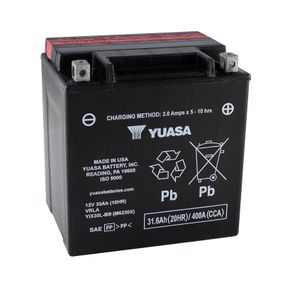 Аккумулятор МОТО Yuasa 12V 31.6Ah High Performance MF VRLA Battery AGM YIX30L-BS(сухозаряжений)