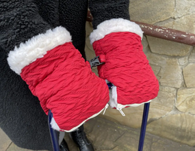 Муфта-рукавички на коляску/санки Красные