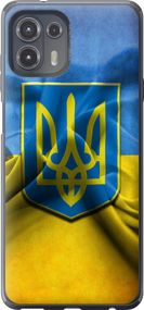 Чехол на Motorola Edge 20 Lite Флаг и герб Украины 1 "375u-2496-17620"
