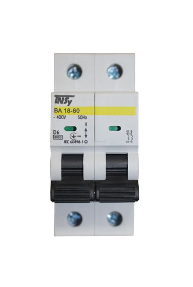 Автоматический выключатель ВА18-60 2Р 6А 6кА х-ка D Ny95504789 | Зображення 1