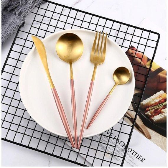 Набір столового приладдя Kitchen рожевий | Зображення 3