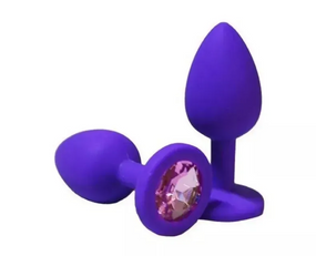 Силиконовая анальная пробка с кристаллом SKN KSIL-11S ( размер S ) sexstyle