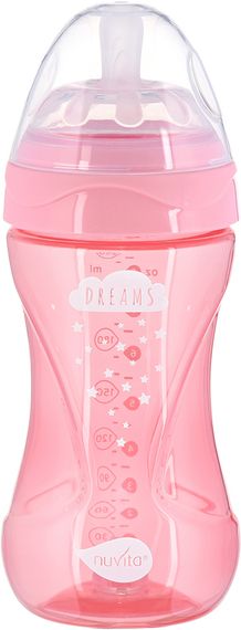 Детская Антиколиковая бутылочка Nuvita NV6032 Mimic Cool 250мл розовая (NV6032PINK)