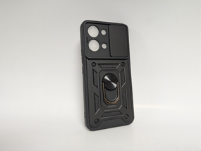 Чехол для Xiaomi Poco X8 Pro Max / Сяоми Редми Poco X8 Pro Max Camera Slide, противоударный, TPU, с кольцом-держателем, черный