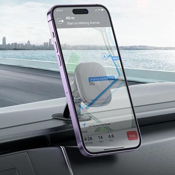 Автотримач Hoco H30 Brilliant magnetic (center console) Black | Зображення 3
