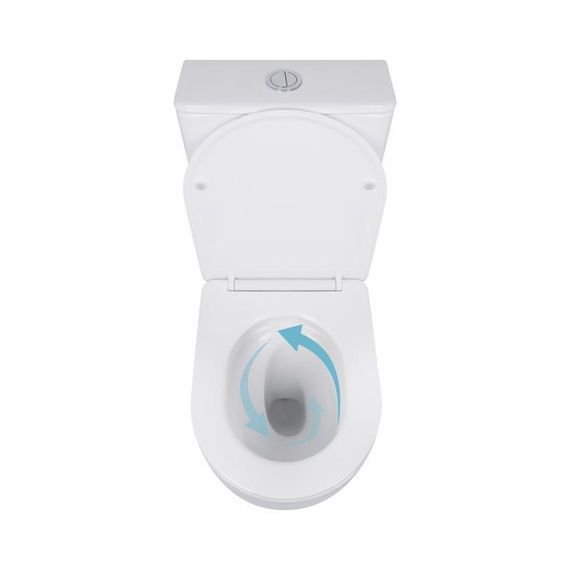 Унитаз-компакт Qtap Robin Ultra Quiet безободковый с сиденьем Soft-close QT13226089AW | Зображення 5