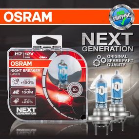 Лампа H7 12V 55W PX26D Night Breaker Laser +150% OSRAM 64210NL-FS
