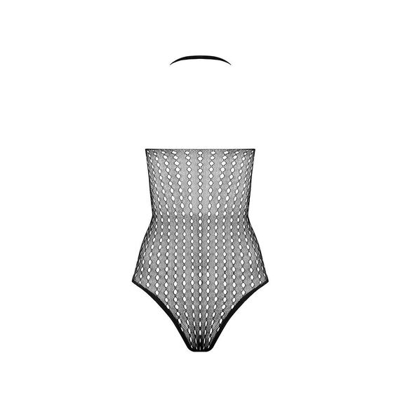 Бодістокінг з декольте Passion BS088 black, імітація корсетної шнурівки, One size | Зображення 5