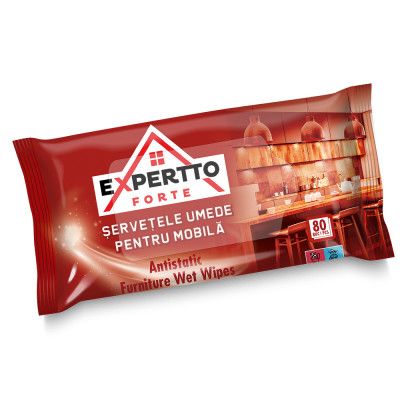 Влажные салфетки EXPERTTO FORTE для мебели 80 шт