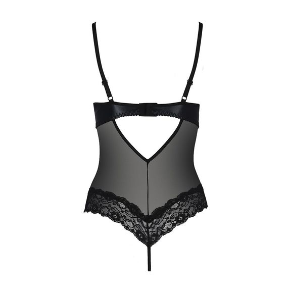 Боді з відкритими грудьми Passion Exclusive NORTH BODY L/XL, black | Зображення 3