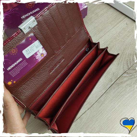 Гаманець жіночий лаковий з натуральної шкіри. Гаманець шкіряний. Кожаный кошелек | Зображення 7