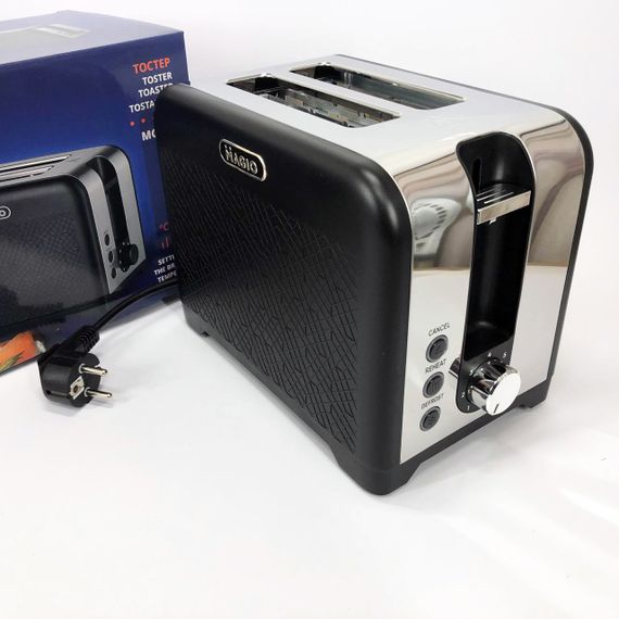 Тостер для кухні побутової MAGIO MG-287, Маленький тостер, Тостер зі знімним піддоном WC-131 для крихт | Зображення 2