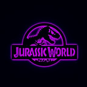 Панно декоративне картина на стіну Парк Юрського періоду LED підсвітка 16 кольорів телефон 500х329 acr-p000265