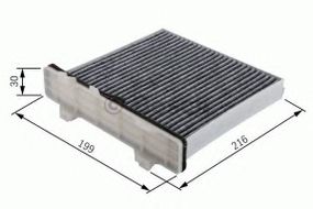 Фільтр салону MITSUBISHI OUTLANDER I 03-06, LANCER 03-08 вугільний (вир-во BOSCH) BOSCH 1987432426 на MITSUBISHI LANCER Mk VI (CJ-CP_)