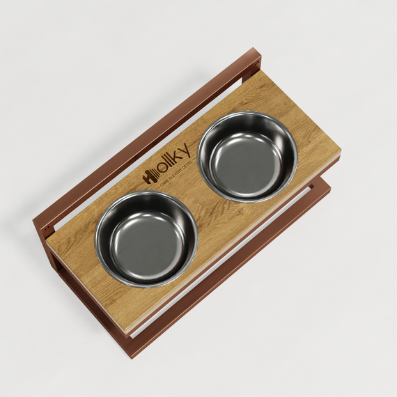 Миски на регулируемой подставке для маленьких собак Hollky Flex S (2 × 0.450 л) FS-422523-GLNT | Зображення 4