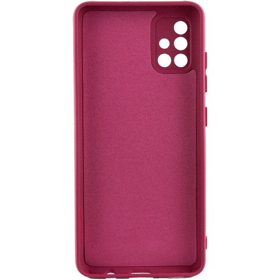 Чохол TPU GETMAN Liquid Silk Full Camera для Samsung Galaxy A71 Бордовий / Marsala | Зображення 1