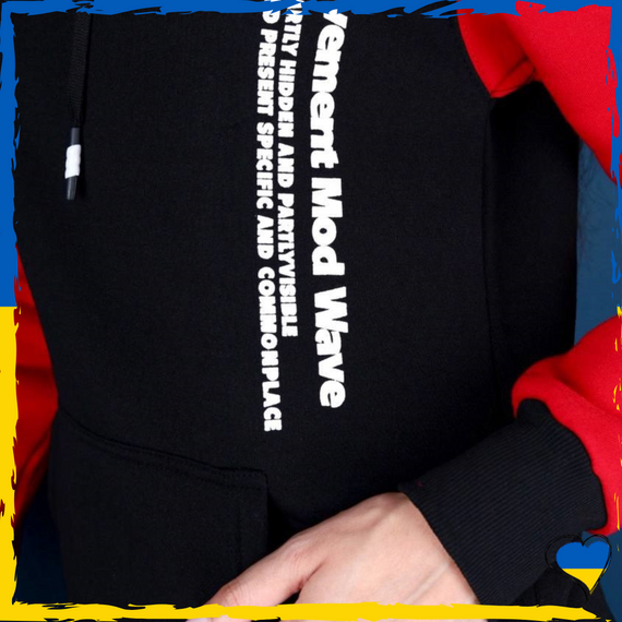 Худі чорне жіноче на флісі. Худі з двунитки. M/L, XL/2XL | Зображення 4