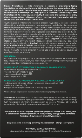LBIOTICA BIOVAX Трихологічний препарат для чоловіків від випадіння та покращення густого волосся 7 x 5 мл | Зображення 3