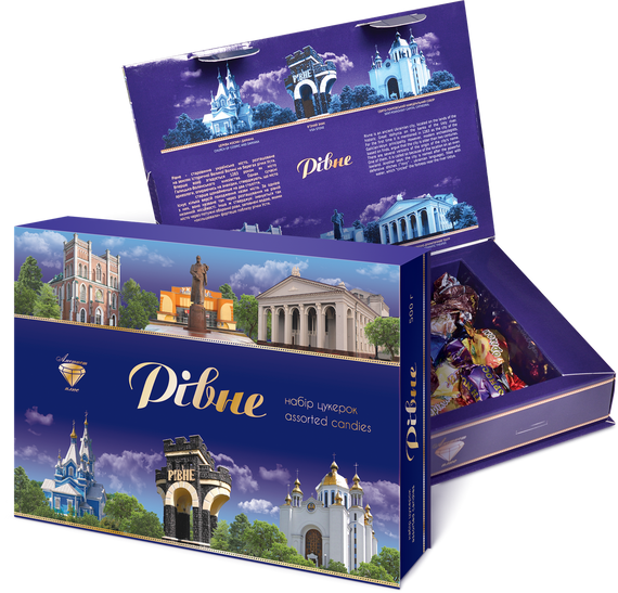 Набір цукерок Рівне АМЕТИСТ ПЛЮС художня коробка (213672)