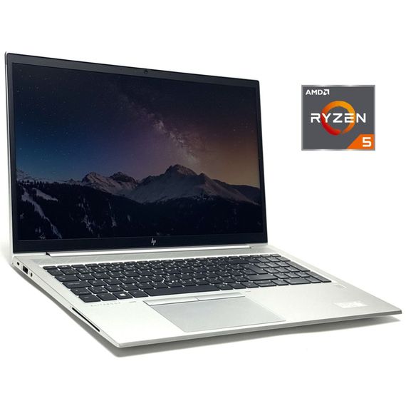 Ультрабук HP EliteBook 855 G7 / 15.6" (1920x1080) IPS / AMD Ryzen 5 Pro 4650U (6 (12) ядер по 2.1 - 4.0 GHz) / 16 GB DDR4 / 256 GB SSD / AMD Radeon RX Vega 6 Graphics / WebCam / Win 10 Pro б/в