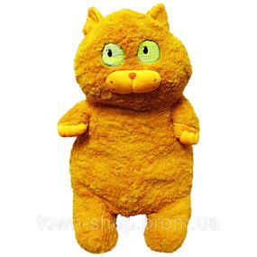 Мягкая игрушка "Толстый кот" K15215, 60 см Желтый