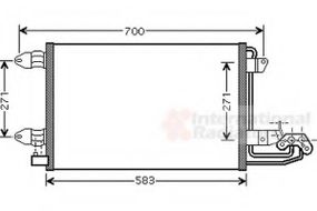 Конденсор кондиціонера GOLF5A3LEONSUPERBEOS (Van Wezel) VAN WEZEL 58005209 на SEAT LEON (1P1)