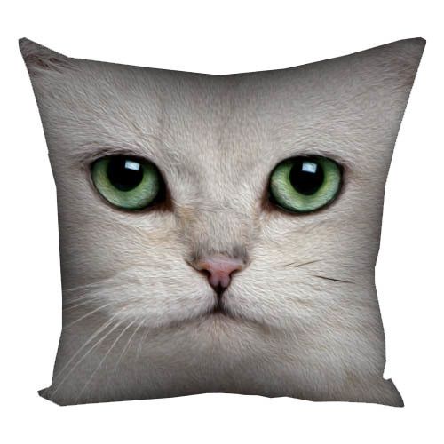 Подушка габардинова з принтом Мордочка кота 40x40 (4P_ANI020)