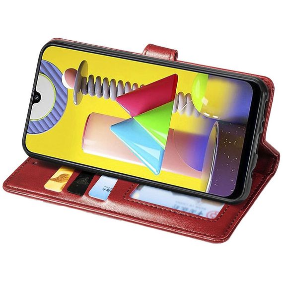 Кожаный чехол книжка GETMAN Gallant (PU) для Xiaomi Redmi Note 10 Pro / 10 Pro Max Искусственная кожа, Слот для визитки, Красный | Зображення 2