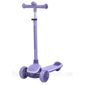 Детский самокат 3-х колесный 5566-lilac, до 25 кг