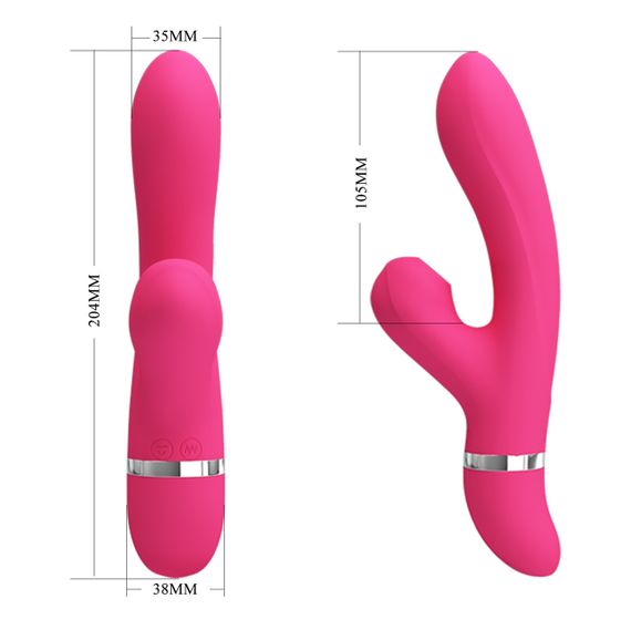 Вибратор-кролик для точки G PRETTY LOVE Willow с вакуумным стимулятором, 20.4 х 3.5 см sexstyle | Зображення 8