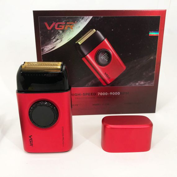 Профессиональная электробритва с насадками VGR V-378 RED, Бритва для сухого бритья IQ-88 | Зображення 9