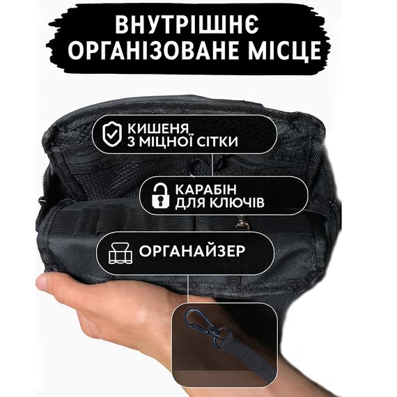 Сумка бананка тактическая Cordura | Мужская/женская | Для спорта, города, туризма | Зображення 4