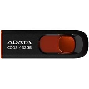 USB флеш накопичувач ADATA 32Gb C008 black+red (AC008-32G-RKD)