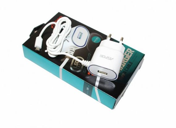 Сетевое зарядное устройство Aspor A802 Plus micro+USB 2.4A | Зображення 3