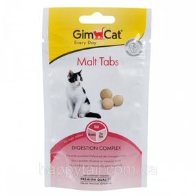 Вітаміни GimCat Every Day Malt Tabs для котів таблетки для виведення шерсті 40 г