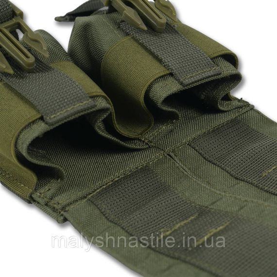 Тактичний підсумок під 2 гранати Kiborg GU Double Mag Pouch Khaki | Зображення 4