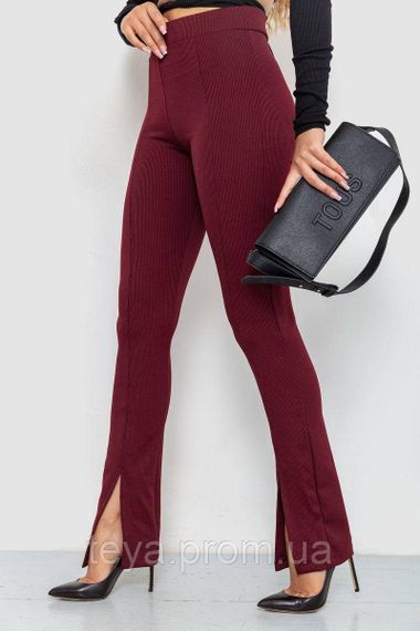 Лосини жіночі в рубчик колір бордовий розмір XL FA_008017 | Зображення 2