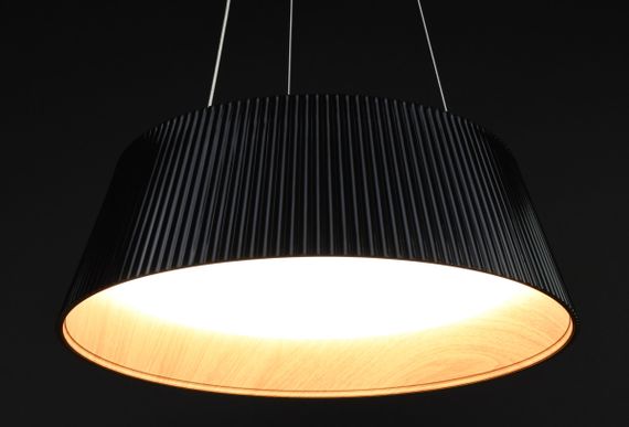 Люстра світлодіодна підвісна LED світильник для квартири на стелю лед з пультом 27573 Чорний 30-100х45х45 см. | Зображення 4