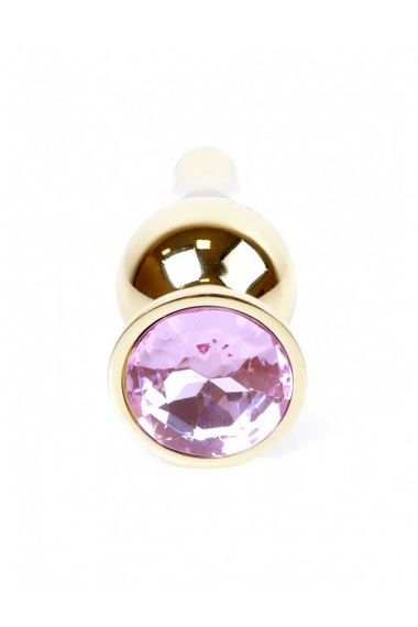 Анальна пробка з рожевим каменем Plug-Jewellery Gold BUTT PLUG-Rose | Зображення 1