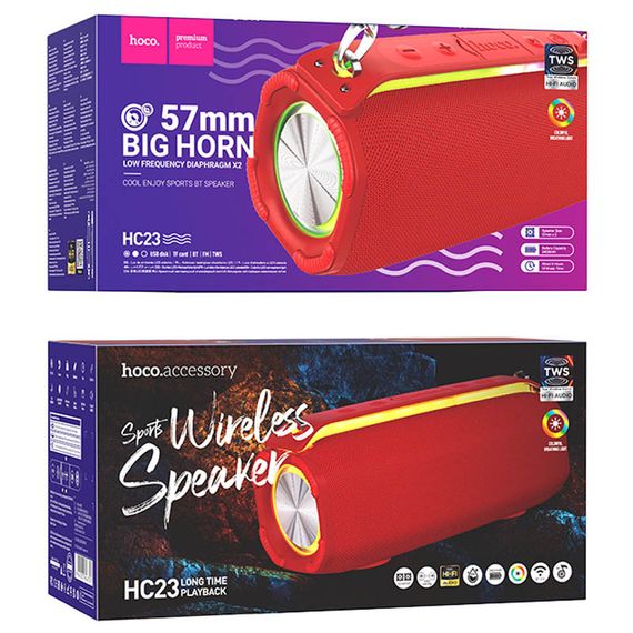 Bluetooth Колонка Hoco HC23 Rick sports Red | Зображення 2
