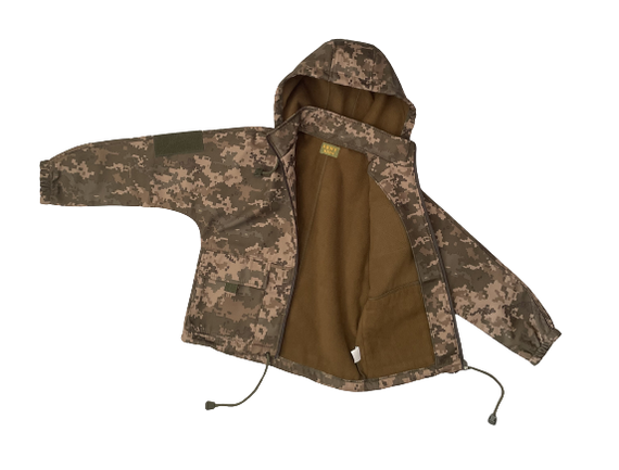 Костюм дитячий ARMY KIDS ПІЛОТ теплий для хлопчиків з капюшоном камуфляж піксель | Зображення 7