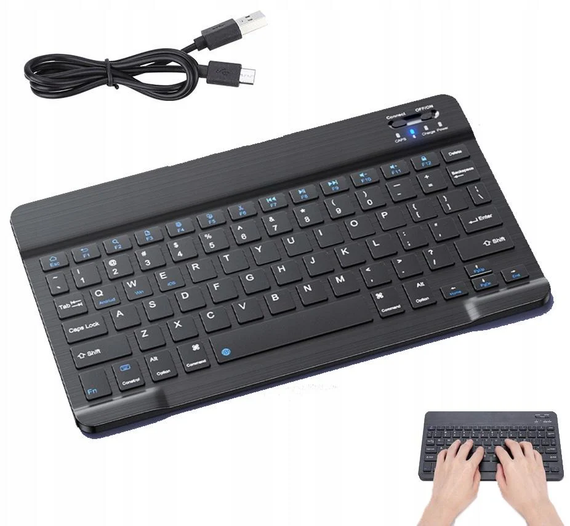 Клавиатура с мышкой Combo 9212 для планшета телефона Bluetooth iPad iPhone Android Type-C Черный | Зображення 1