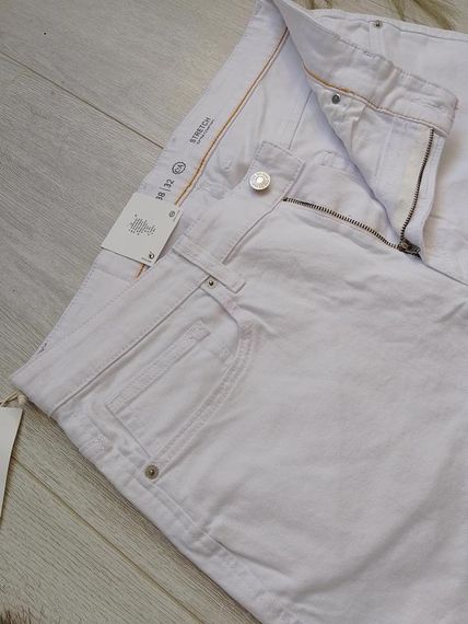 Джинси чоловічі білі завужені р. 38/32 slim | Зображення 1