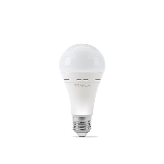 LED лампа акумуляторна TITANUM A68 10W E27 4000K 220V | Зображення 1