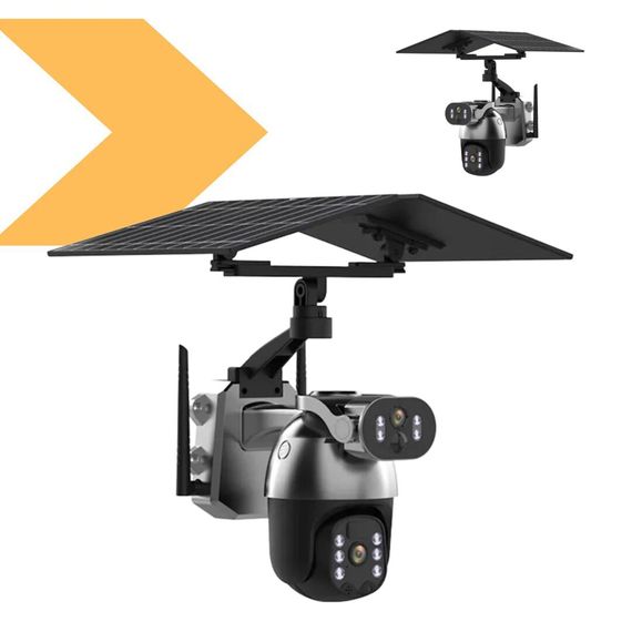 Сонячна камера 4G відеоспостереження з двома об'єктивами Q5max (234577337_3653) | Зображення 1