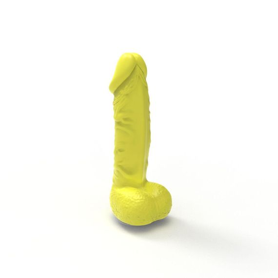 Крафтовое мыло-член с присоской Pure Bliss MINI Yellow, натуральное | Зображення 2