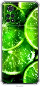 Чохол на Xiaomi Poco M4 Pro Зелені часточки лимона "852sp-2592-2448"