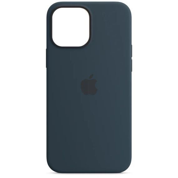 Чехол Silicone case (AAA) full with Magsafe для Apple iPhone 13 (6.1") Синій/Abyss Blue